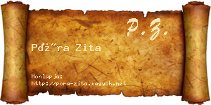 Póra Zita névjegykártya